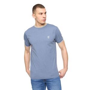 Crosshatch Mens Deuxtip T-Shirt / Blue Marl